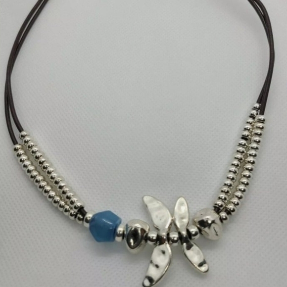 Dragonfly • Bohemian Necklace • Blue Stone - Picture 3 of 12